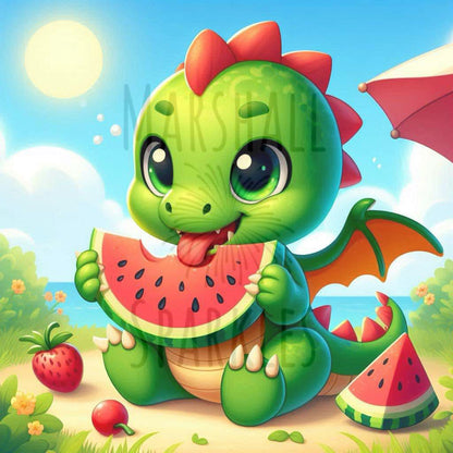 12 Months of Dragons ( 13 canvas, Free Birthday Dragon) © 30x30