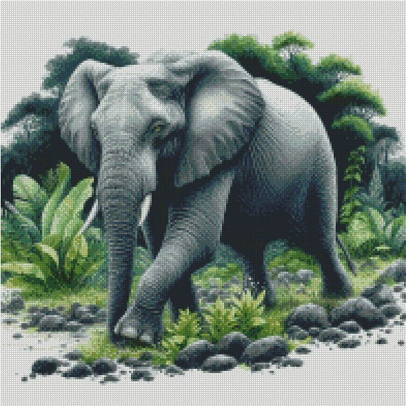 Elephant on the Prowl © 50x50