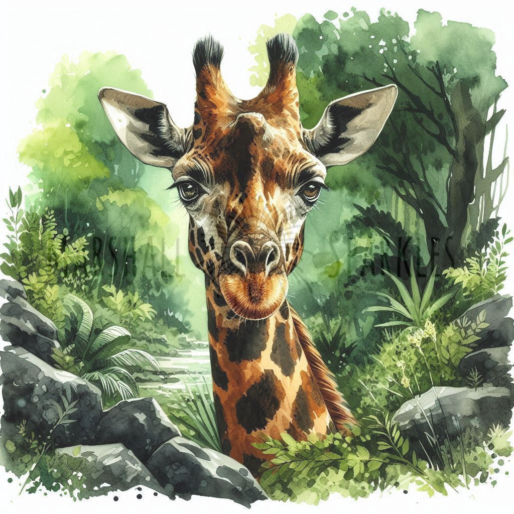 Giraffe on the Prowl © 50x50