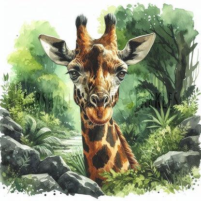 Giraffe on the Prowl © 50x50