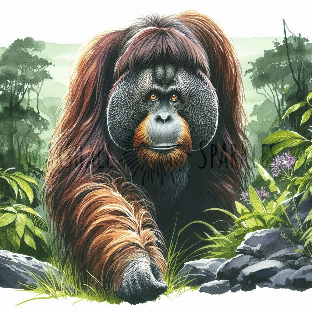 Orangutan on the Prowl © 50x50