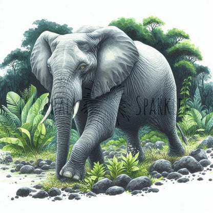 Elephant on the Prowl © 50x50