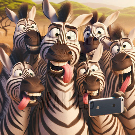 Selfie Zebras © 60x60