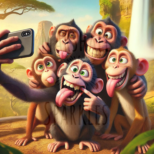 Selfie Monkeys © 60x60