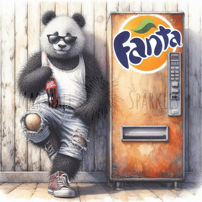 Rust & Fur - Panda © 50x50 (print to order)