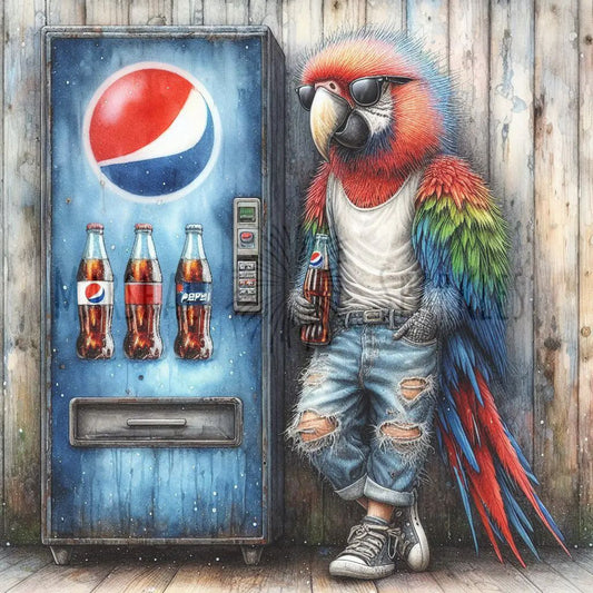 Rust & Fur - Parrot © 50x50 (print to order)
