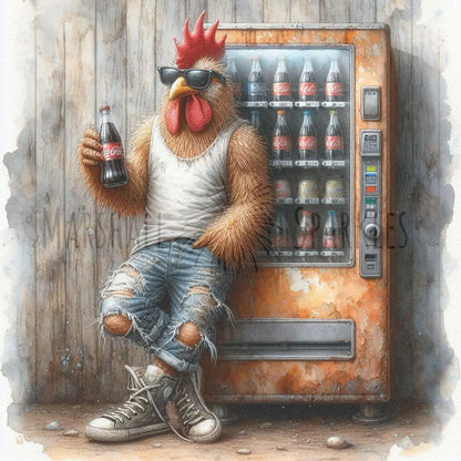 Rust & Fur - Chicken © 50x50 (print to order)