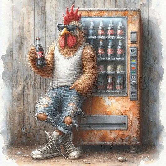 Rust & Fur - Chicken © 50x50 (print to order)