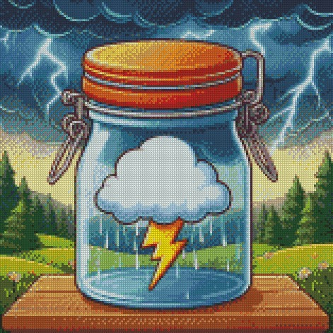 Jar of Farts - Thunderstorms 40x40 - (print to order)