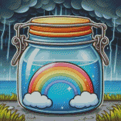 Jar of Farts - Rainbow 40x40 - (print to order)