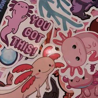 Axolotl Stickers pack of 5