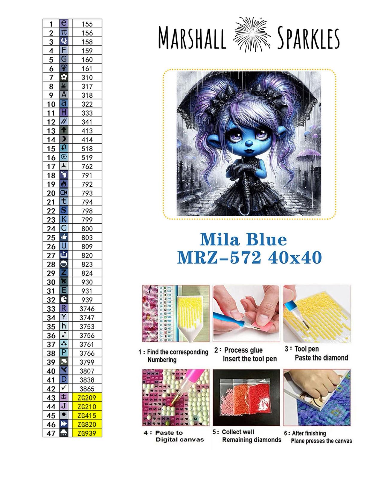 Mila Blue © 40x40 (print to order)