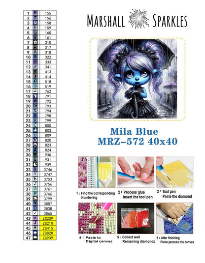 Mila Blue © 40x40 (print to order)